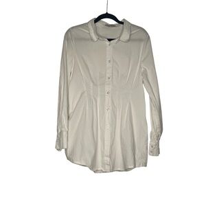 Haute Monde Classic Cream Button-Down Shirt Size:L